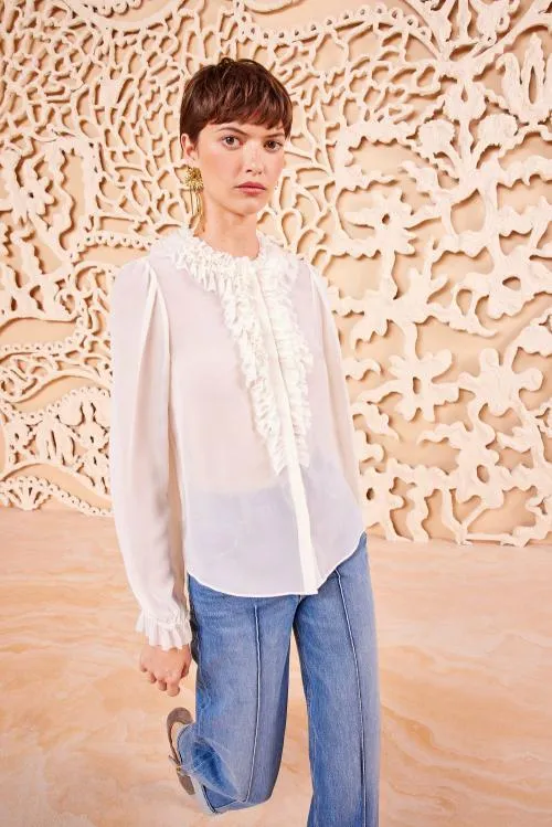 Tops Women Ulla Johnson Nicola Blouse Pristine