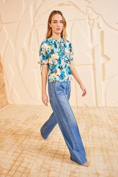 Tops Women Ulla Johnson Vienne Blouse Delphinium
