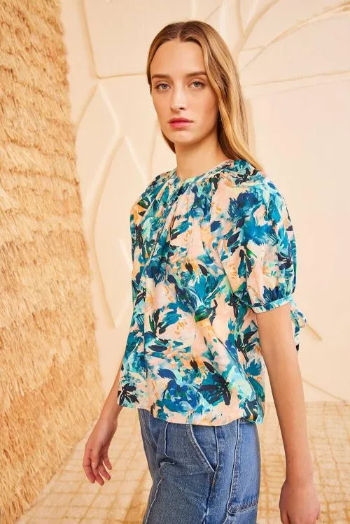 Tops Women Ulla Johnson Vienne Blouse Delphinium