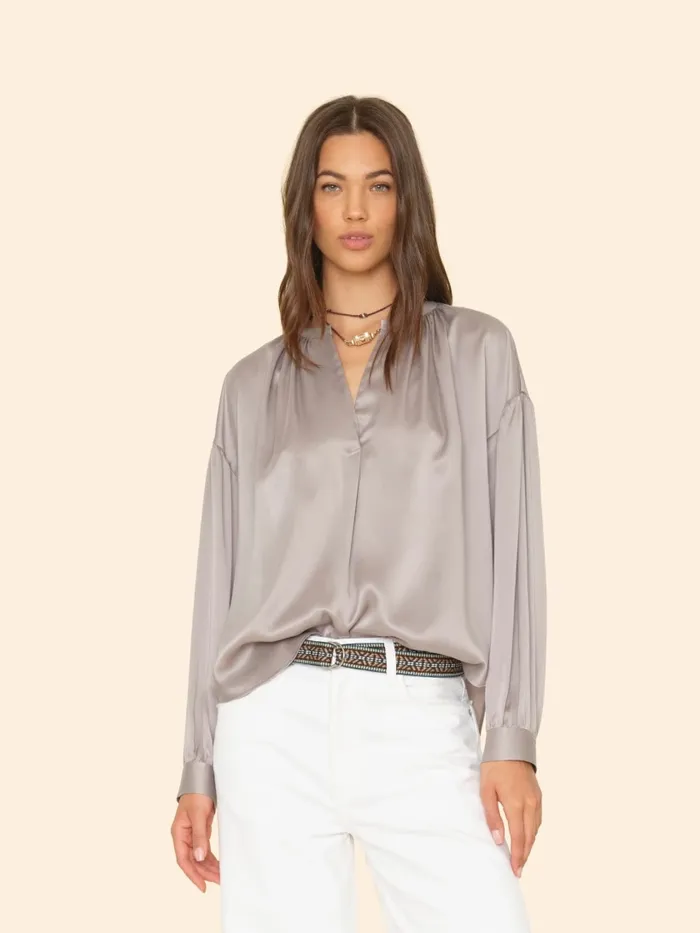 Tops XRENA Women Pebble Grey Mayson Top