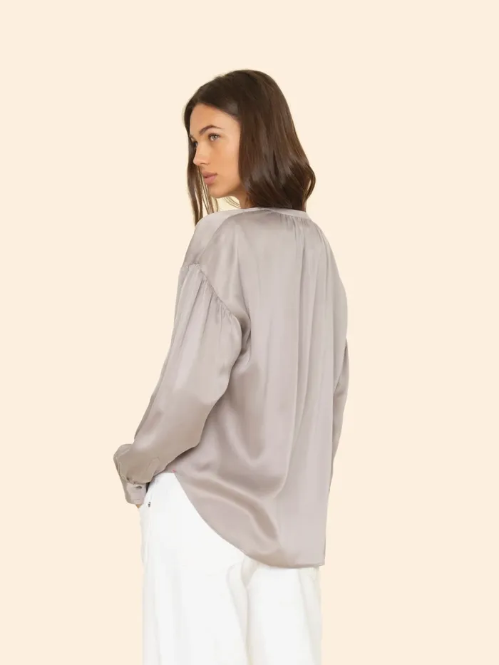 Tops XRENA Women Pebble Grey Mayson Top Tops XRENA Women Pebble Grey Mayson Top