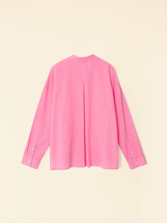 Tops XRENA Women Rose Pink Henry Top Tops XRENA Women Rose Pink Henry Top