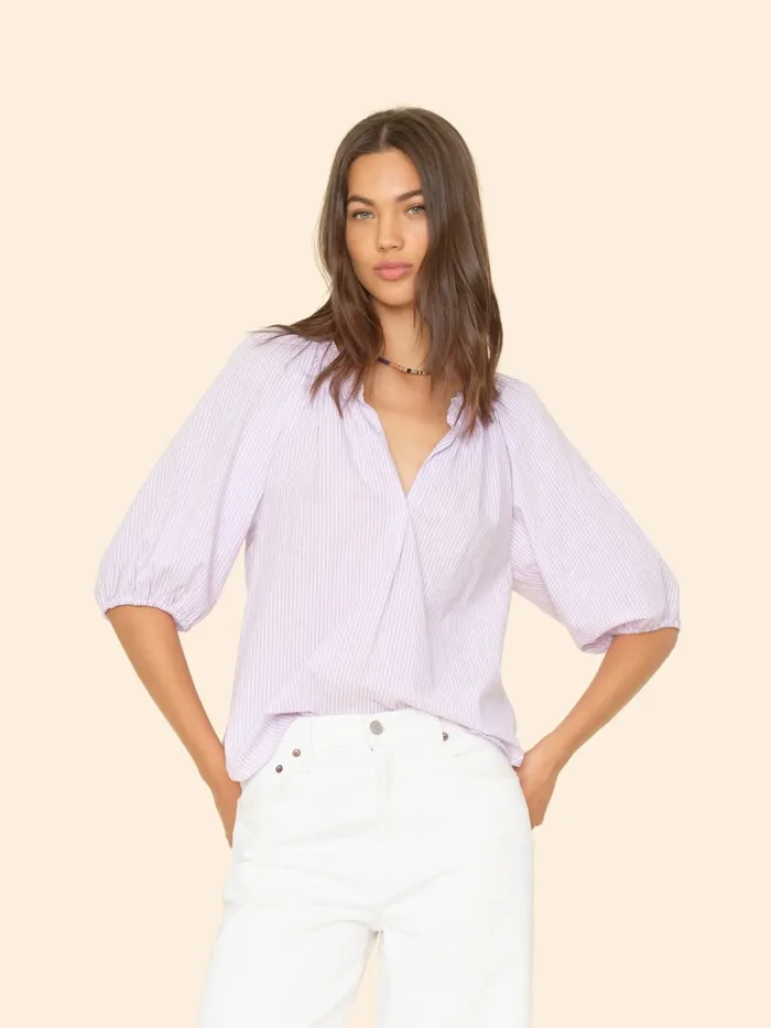 Tops XRENA Women Violet White Jules Top
