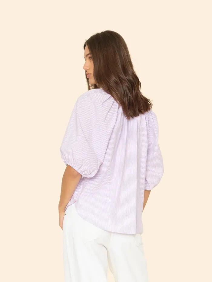 Tops XRENA Women Violet White Jules Top