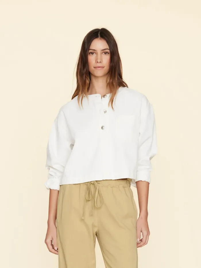 Tops XRENA Women White Nicky Denim Top