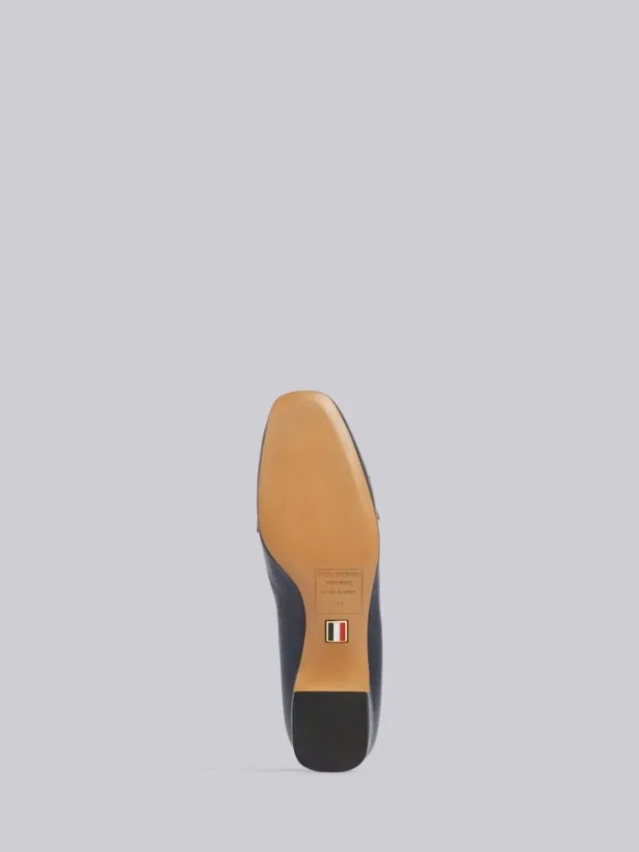 Tricolor Calfskin Penny Loafer Block Heel Rwbwht Women Thom Browne Heels