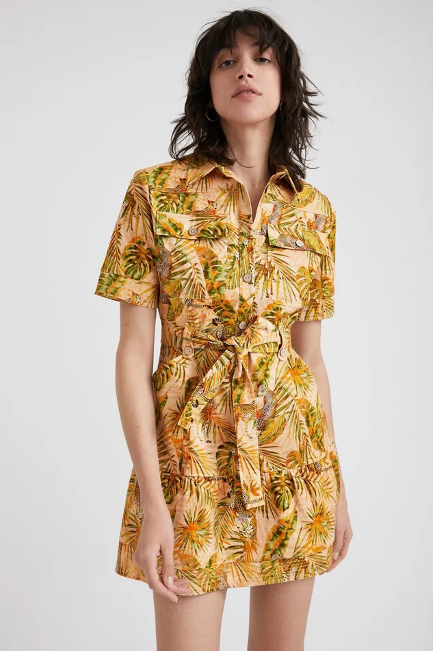 Tropical Shirt Dress Women Desigual Dresses