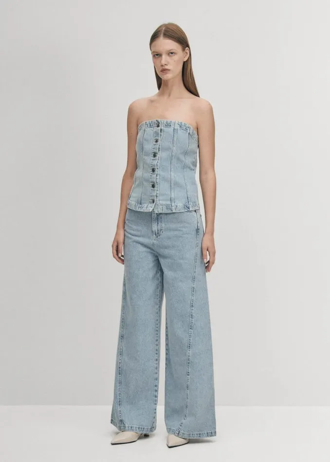 Troyes Blue Denim Tank Women ALOHAS Tops
