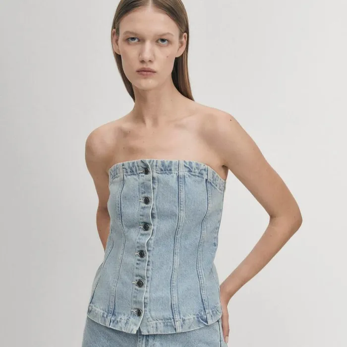 Troyes Blue Denim Tank Women ALOHAS Tops