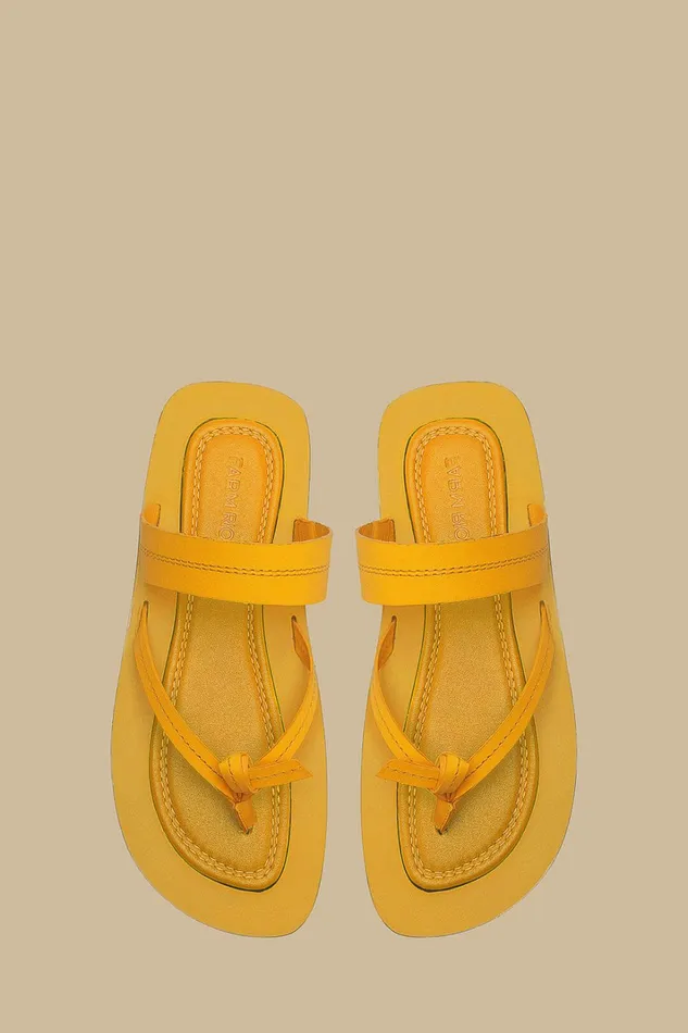 Turmeric Tie Flat Sandal Women FARM Rio Sandals Turmeric Tie Flat Sandal Women FARM Rio Sandals