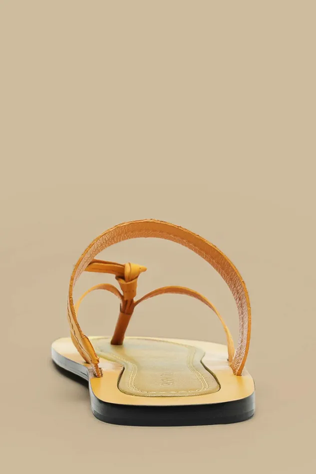 Turmeric Tie Flat Sandal Women FARM Rio Sandals Turmeric Tie Flat Sandal Women FARM Rio Sandals