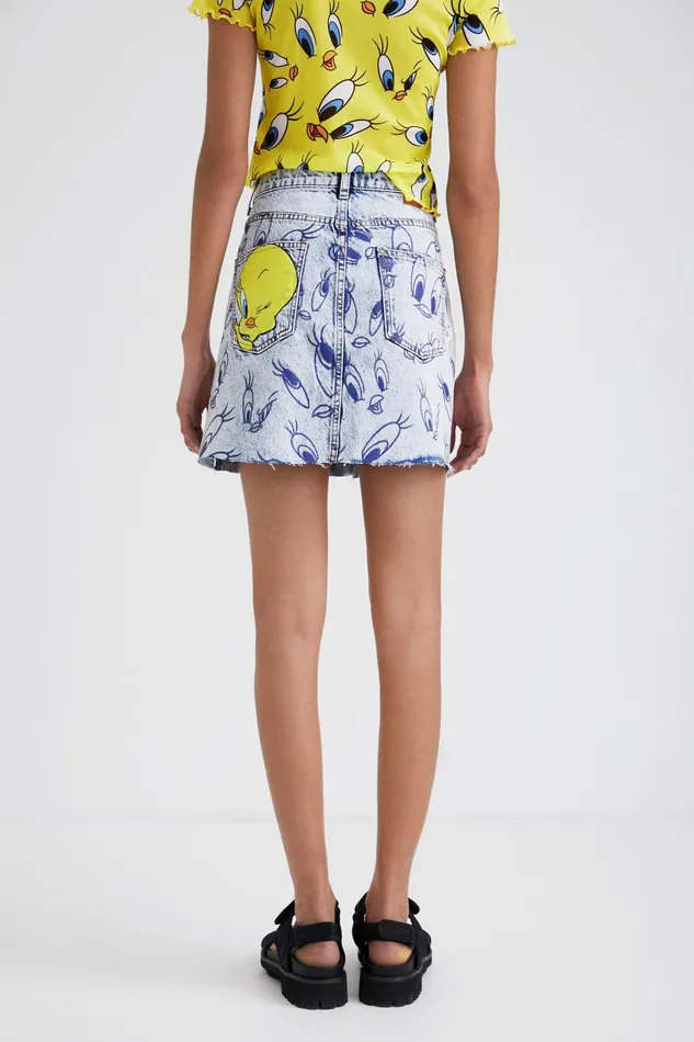 Tweety Denim Mini Skirt Women Desigual Skirts and Shorts