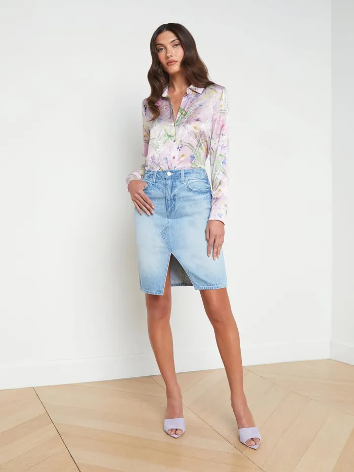 Tylee Denim Skirt Palisade Women L039Agence Skirts
