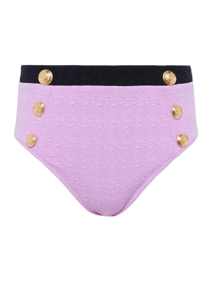 Vanessa HighWaisted Bikini Bottom Light Violetblack Women L039Agence Swimwear Vanessa HighWaisted Bikini Bottom Light Violetblack Women L039Agence Swimwear