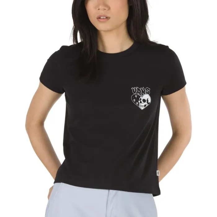 Vans Lomina Baby Tee Black Women TShirts and Tanks