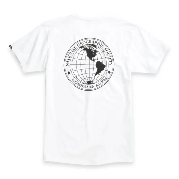 Vans National Geographic TShirt White Men TShirts and Tanks