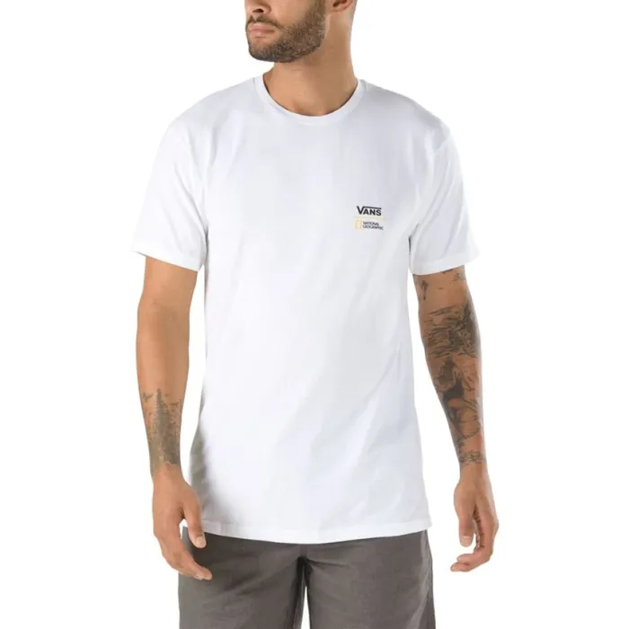 Vans National Geographic TShirt White Men TShirts and Tanks