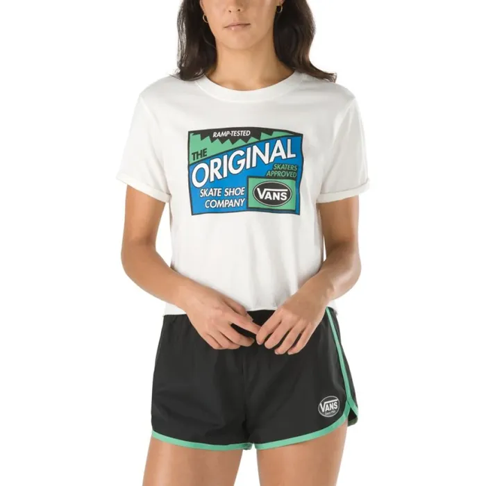 Vans Ramp Tested Roll Out Tee Marshmallow Women TShirts and Tanks