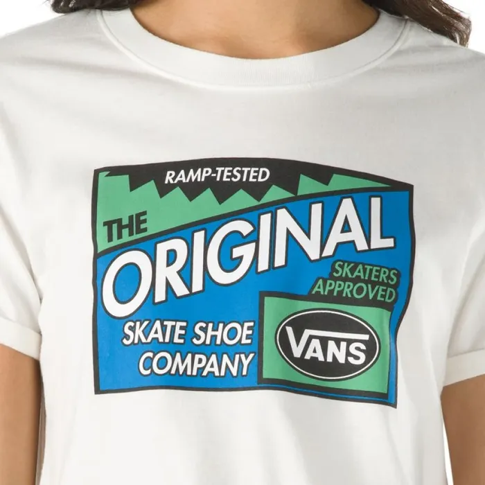 Vans Ramp Tested Roll Out Tee Marshmallow Women TShirts and Tanks Vans Ramp Tested Roll Out Tee Marshmallow Women TShirts and Tanks