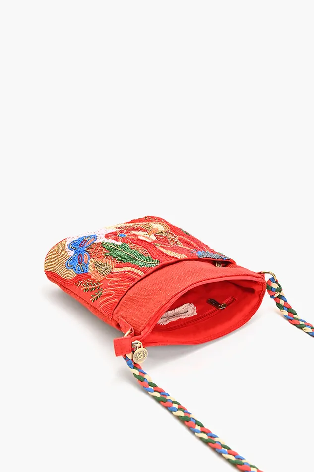 Vermilion Butterfly Bloom Crossbody Bag Vermilion Butterfly Bloom Crossbody Bag
