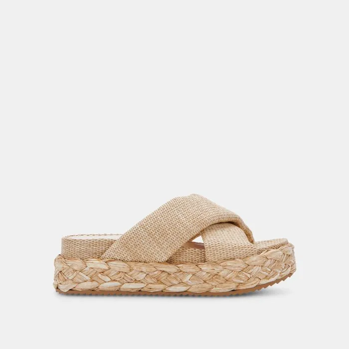 Wedges Women Dolce Vita Blume Sandals Lt Natural Raffia