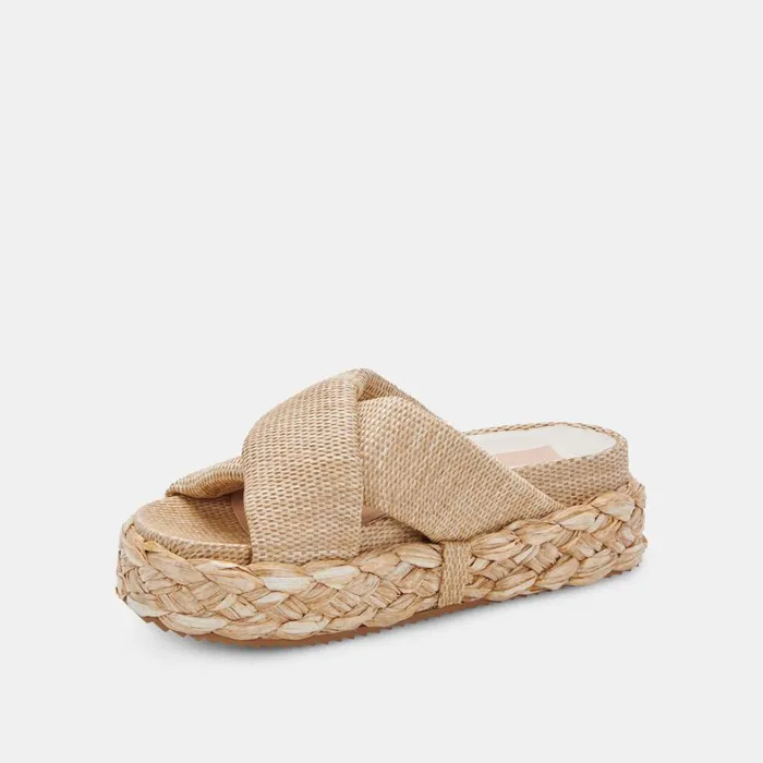 Wedges Women Dolce Vita Blume Sandals Lt Natural Raffia