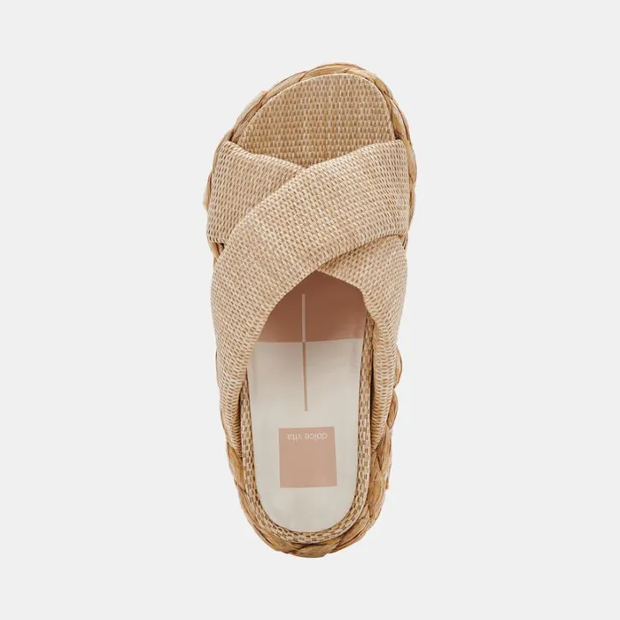 Wedges Women Dolce Vita Blume Sandals Lt Natural Raffia