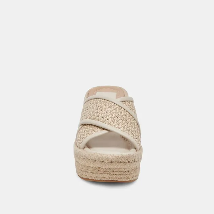Wedges Women Dolce Vita Eldora Heels Natural White Raffia