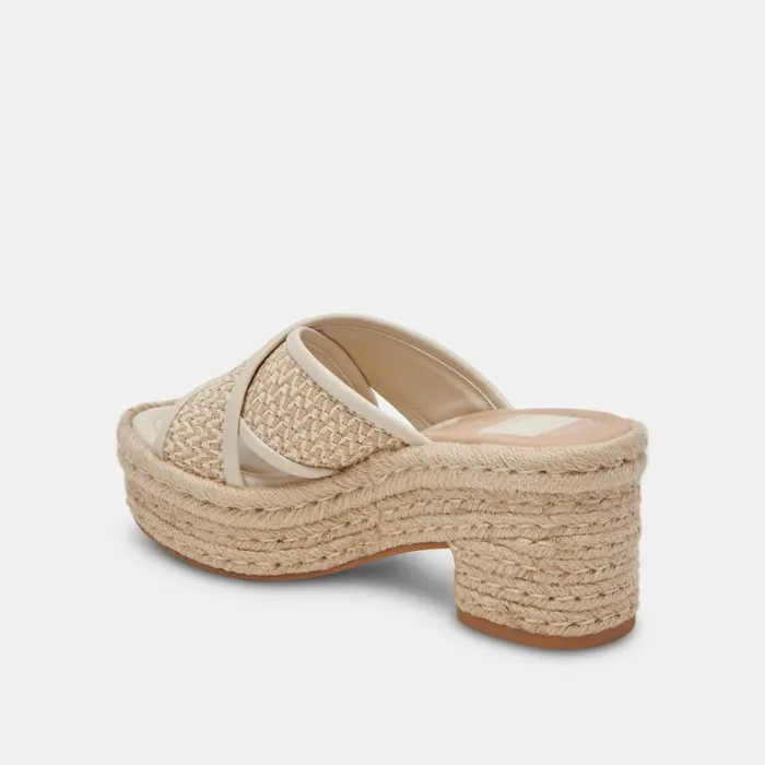 Wedges Women Dolce Vita Eldora Heels Natural White Raffia