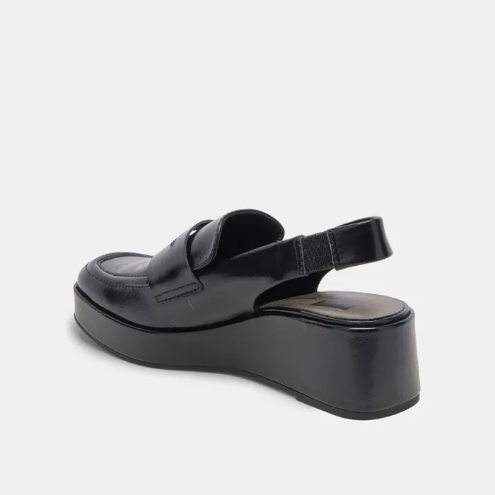Wedges Women Dolce Vita Nada Loafers Midnight Crinkle Patent