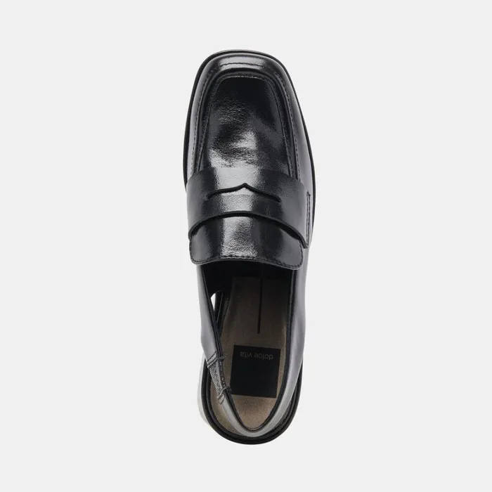Wedges Women Dolce Vita Nada Loafers Midnight Crinkle Patent