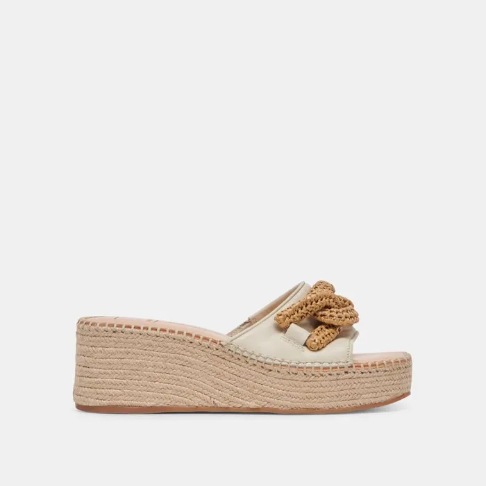 Wedges Women Dolce Vita Narnia Sandals Ivory Leather