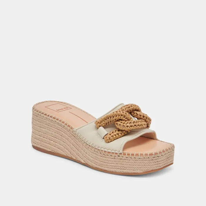 Wedges Women Dolce Vita Narnia Sandals Ivory Leather
