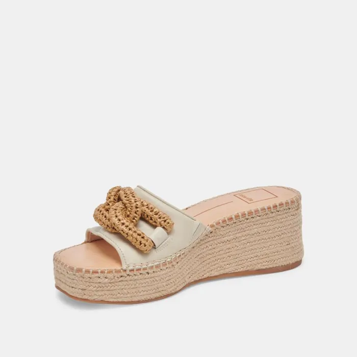 Wedges Women Dolce Vita Narnia Sandals Ivory Leather