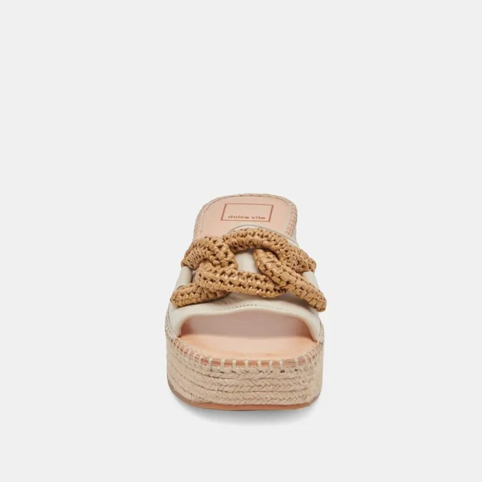Wedges Women Dolce Vita Narnia Sandals Ivory Leather
