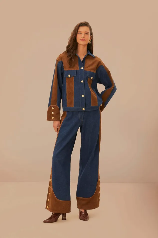 Western Denim Wide Pants Low Waisted Women FARM Rio Pants