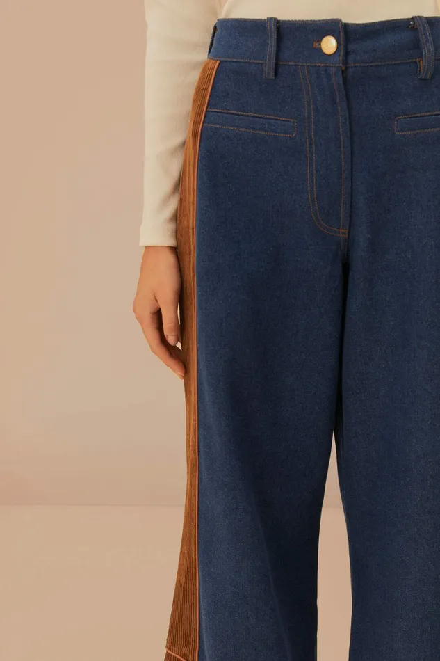 Western Denim Wide Pants Low Waisted Women FARM Rio Pants