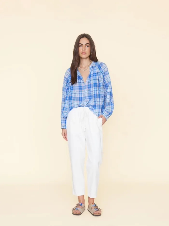 White Rex Denim Pant Pants and Jumpsuits XRENA Women