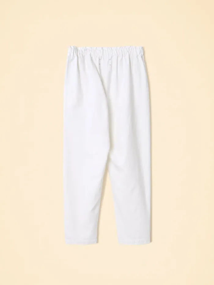 White Rex Denim Pant Pants and Jumpsuits XRENA Women