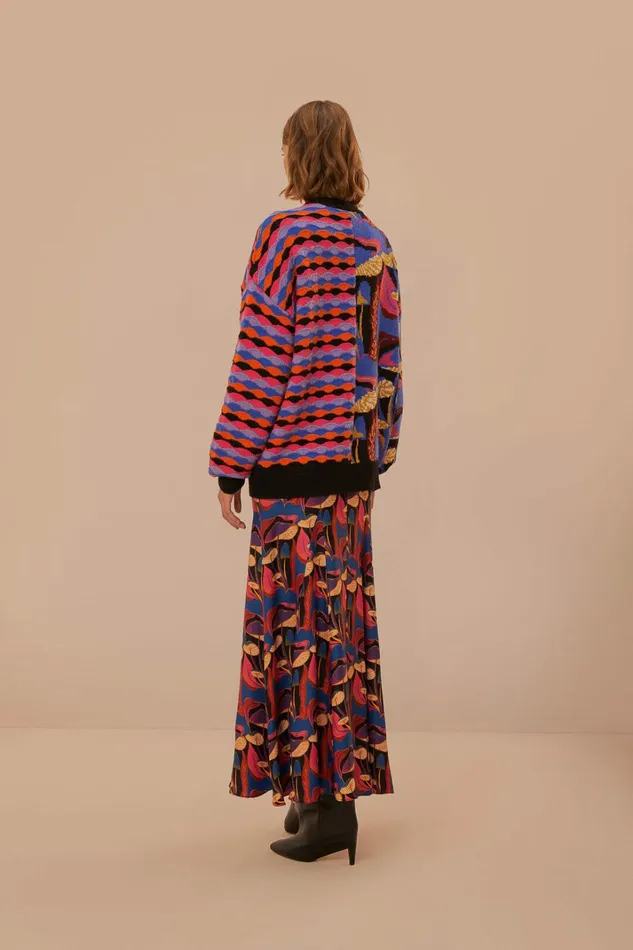 Wild Mushrooms Black Maxi Skirt Women FARM Rio Skirts Wild Mushrooms Black Maxi Skirt Women FARM Rio Skirts