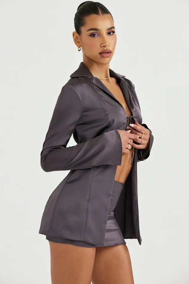 Women Ailsa Shadow Tie Front Top House Of CB Tops