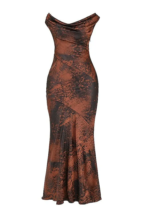 Women Alaina Antique Copper Bias Cut Maxi Dress House Of CB Dresses Women Alaina Antique Copper Bias Cut Maxi Dress House Of CB Dresses