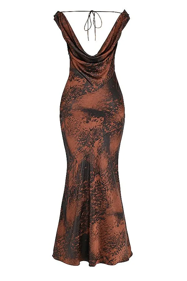 Women Alaina Antique Copper Bias Cut Maxi Dress House Of CB Dresses Women Alaina Antique Copper Bias Cut Maxi Dress House Of CB Dresses