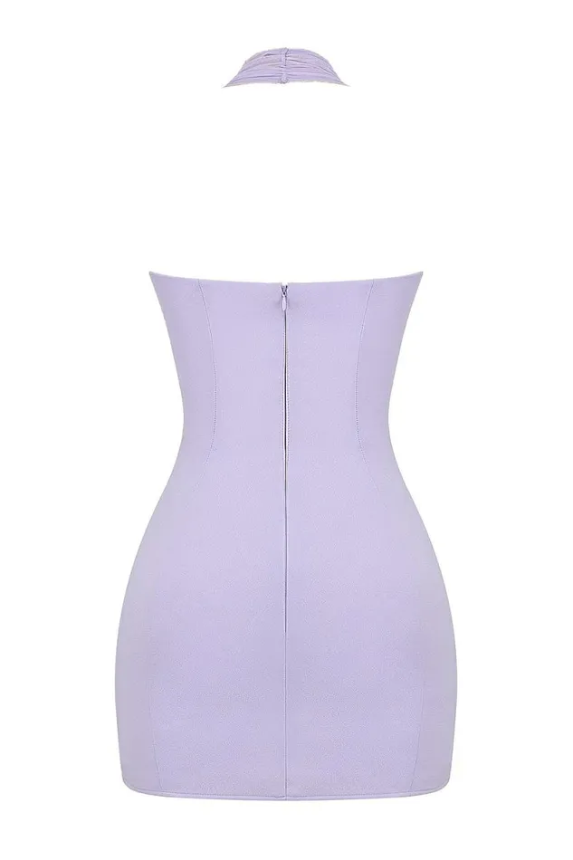 Women Alyssa Orchid Crepe Plunge Mini Dress House Of CB Dresses Women Alyssa Orchid Crepe Plunge Mini Dress House Of CB Dresses