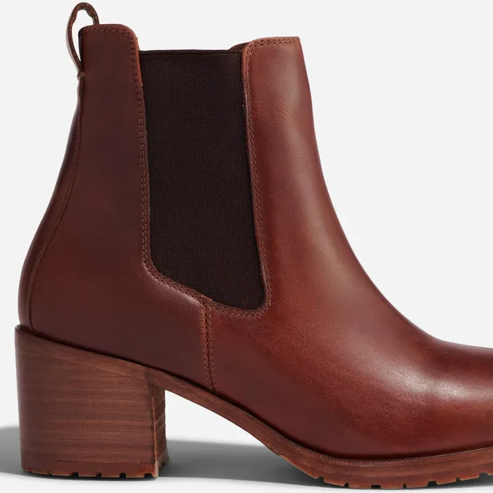 Women Ana GoTo Heeled Chelsea Boot Auburn Nisolo Heels
