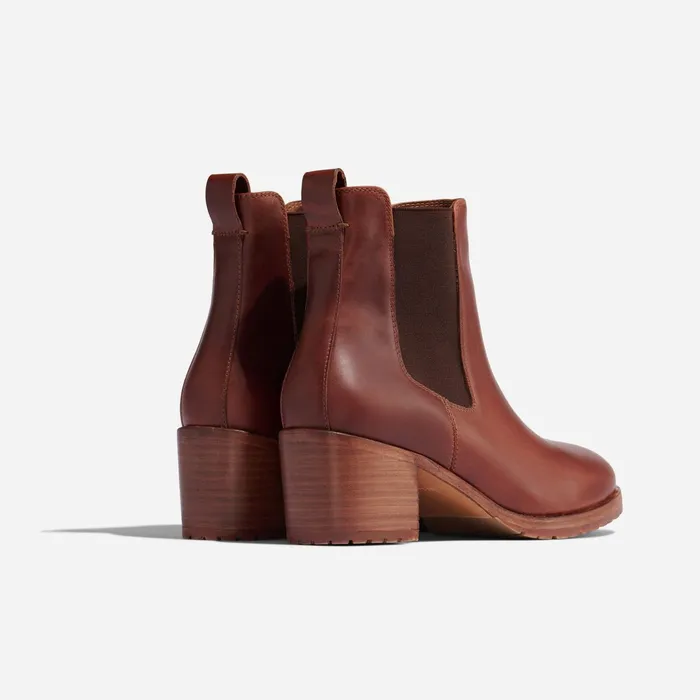 Women Ana GoTo Heeled Chelsea Boot Auburn Nisolo Heels