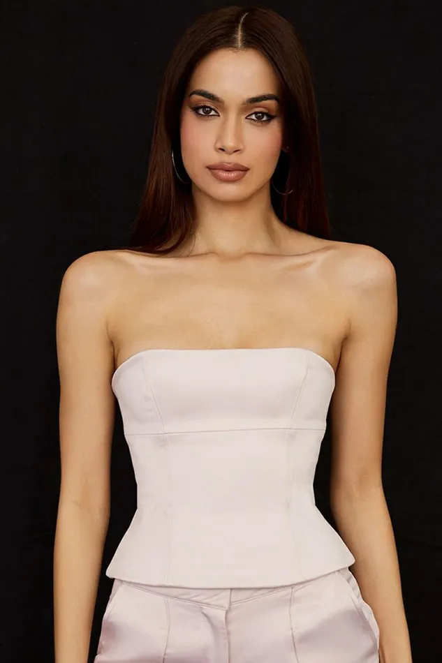 Women Angelica Crystal Satin Strapless Corset House Of CB Corsets