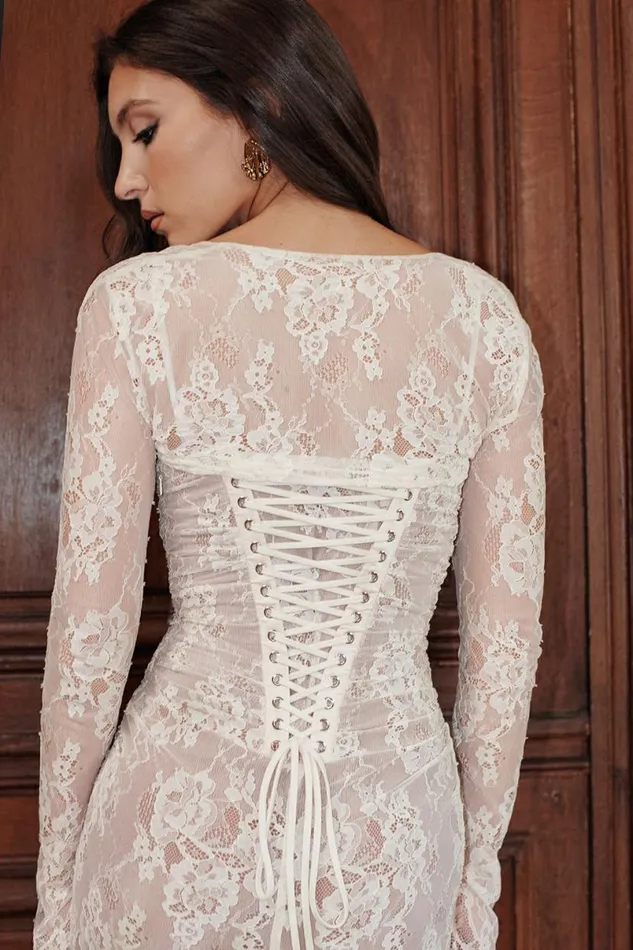 Women Artemis Vintage Cream Lace Maxi Dress House Of CB Dresses