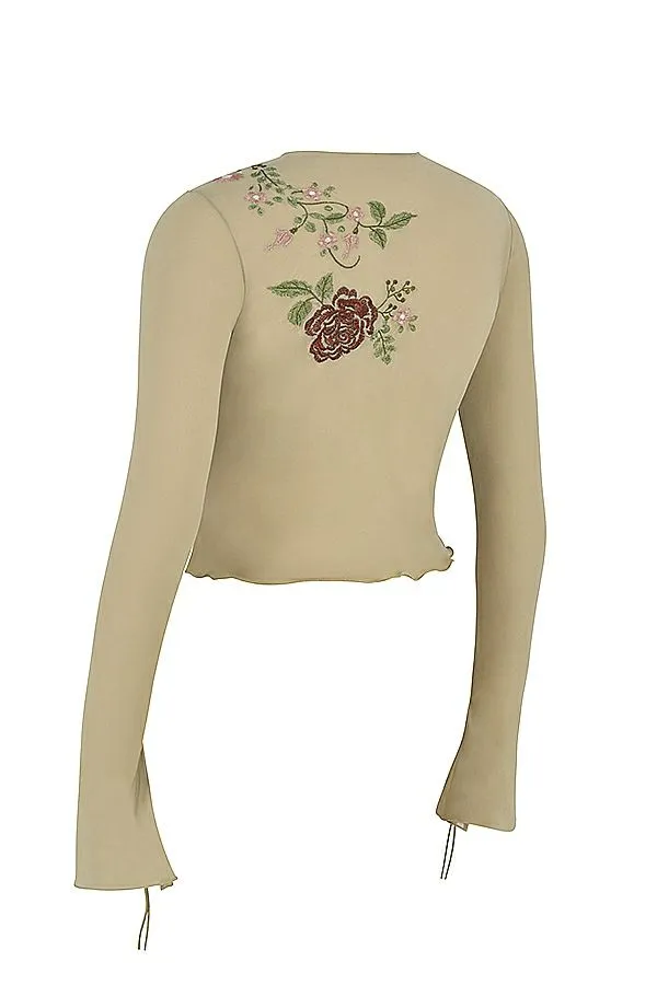 Women Asra Artichoke Floral Tie Front Top House Of CB Tops