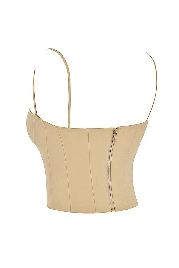 Women Audette Camel Structured Corset House Of CB Corsets Women Audette Camel Structured Corset House Of CB Corsets